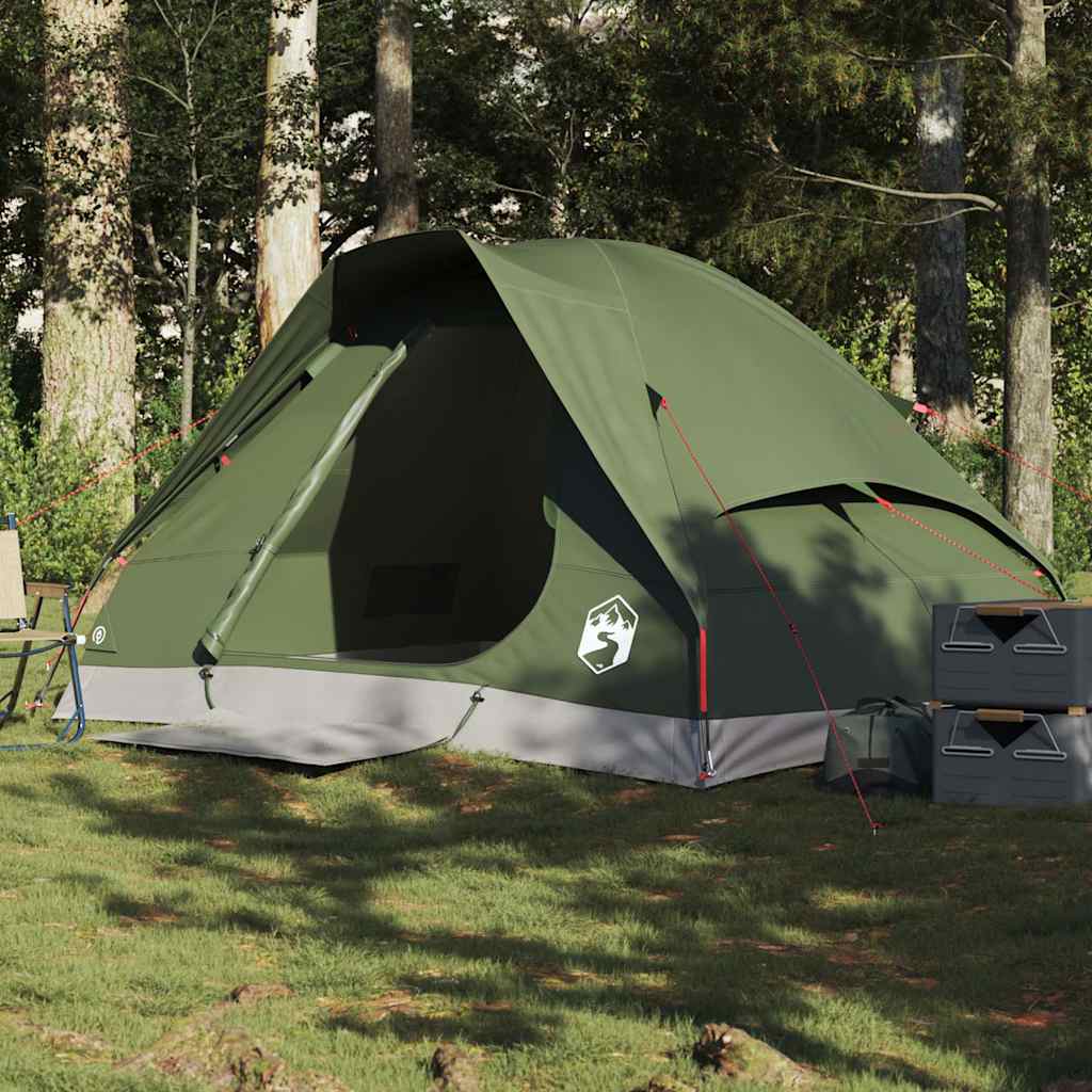 Tenda campismo cúpula p/ 2 pessoas impermeável verde azeitona