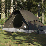 Tenda de campismo cúpula para 2 pessoas impermeável castanho