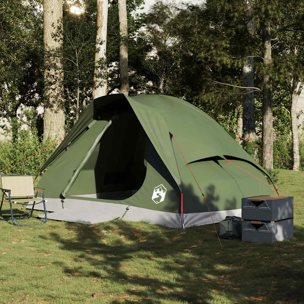 Tenda campismo cúpula p/ 4 pessoas impermeável verde azeitona
