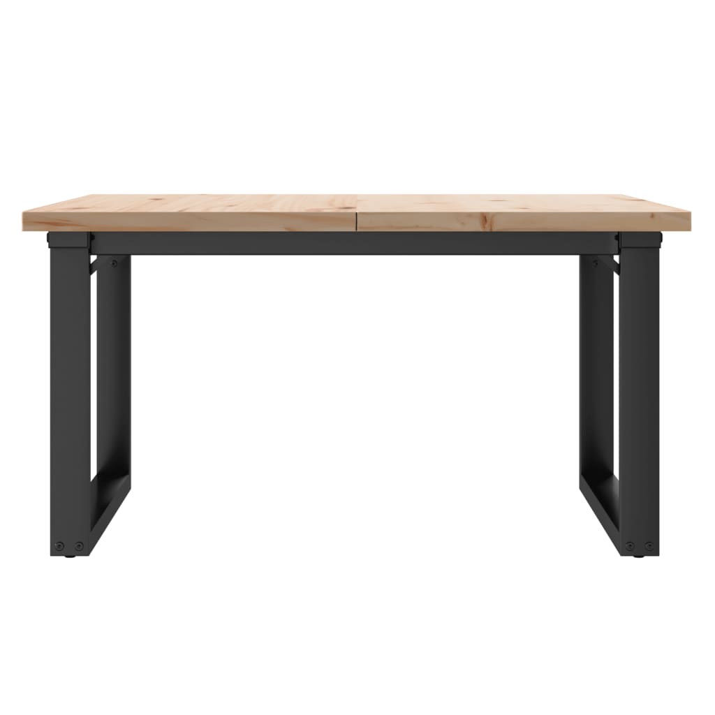 Mesa de centro estrutura em O 90x90x45,5 cm pinho/aço