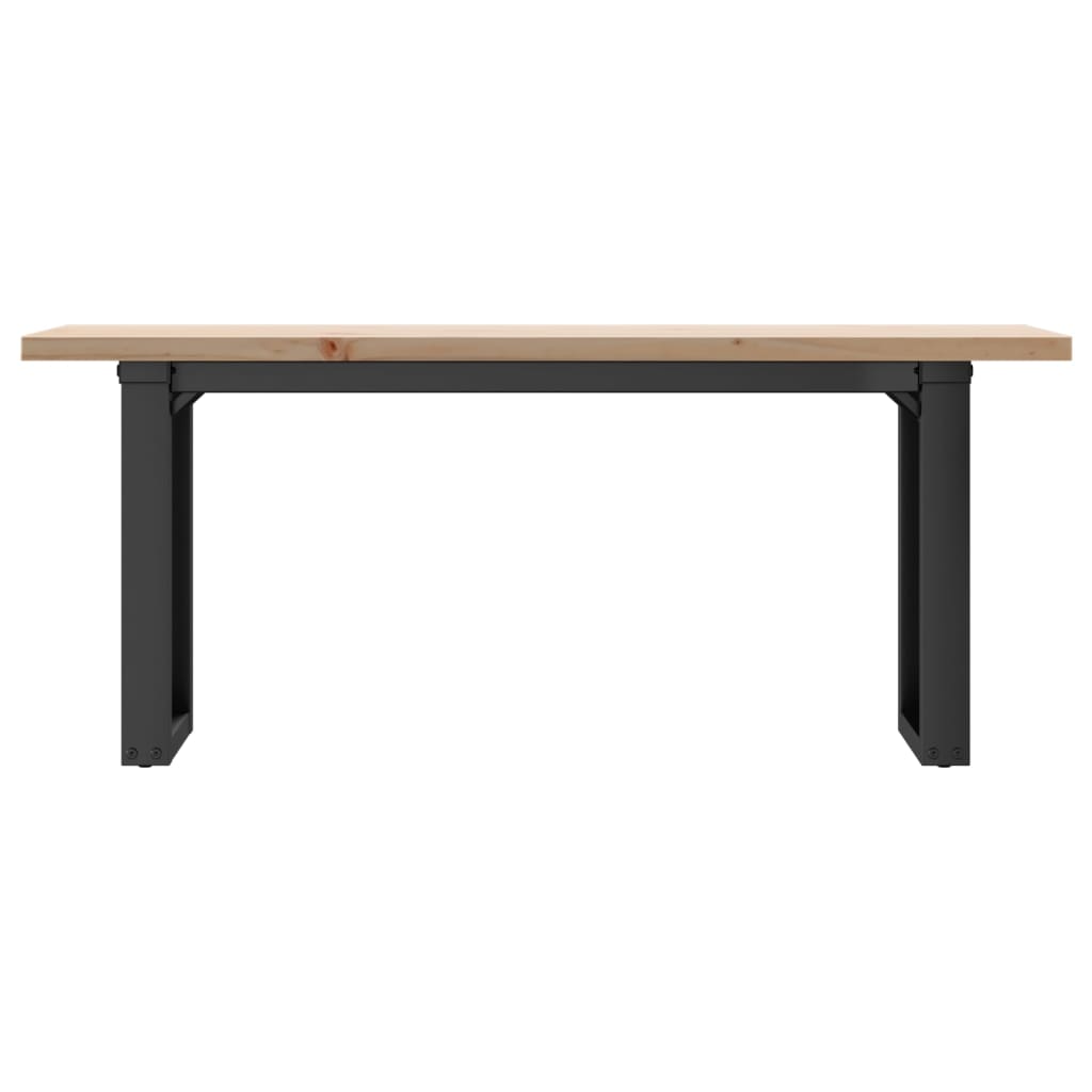 Mesa de centro estrutura em O 110x40x45,5cm pinho/aço