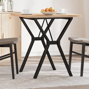 Mesa de jantar estrutura em Y 70x70x75,5 cm pinho/aço