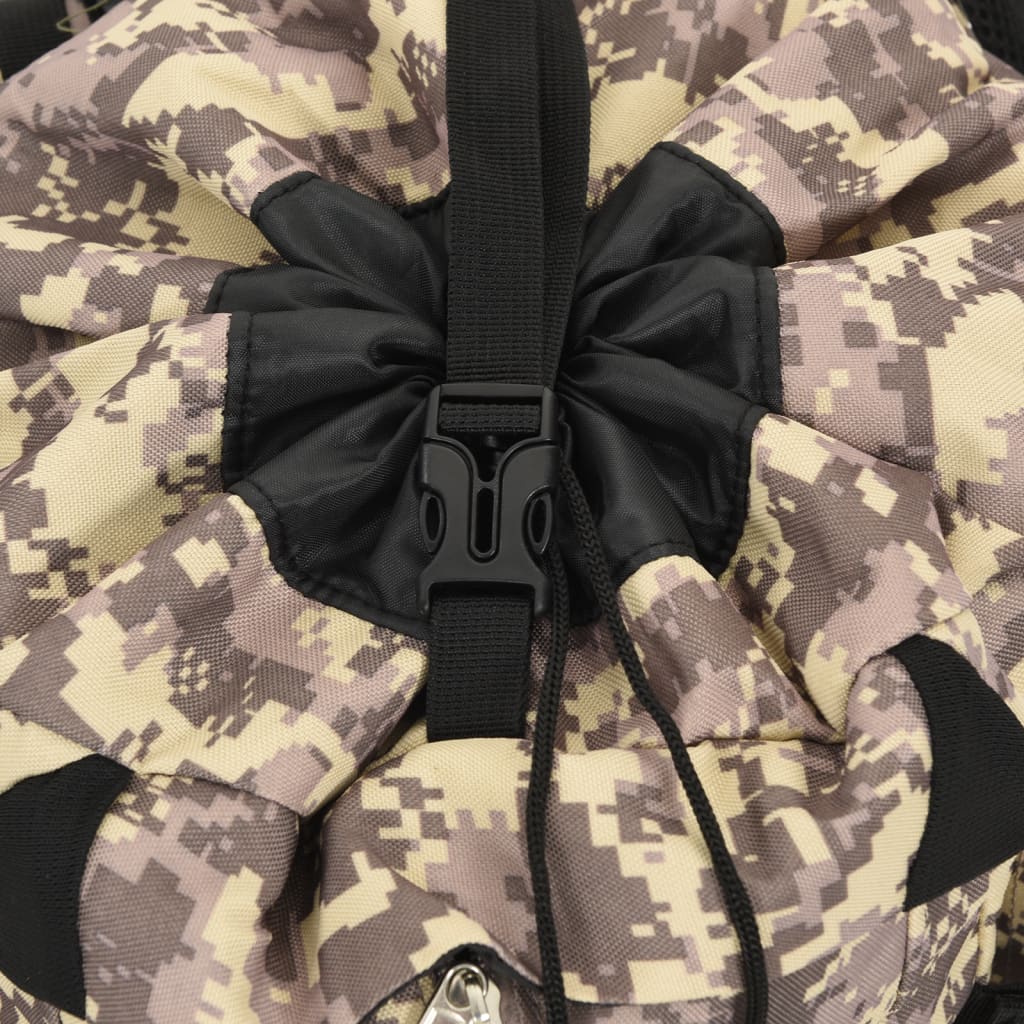 Mochila para caminhadas 100 L tecido oxford camuflagem castanha