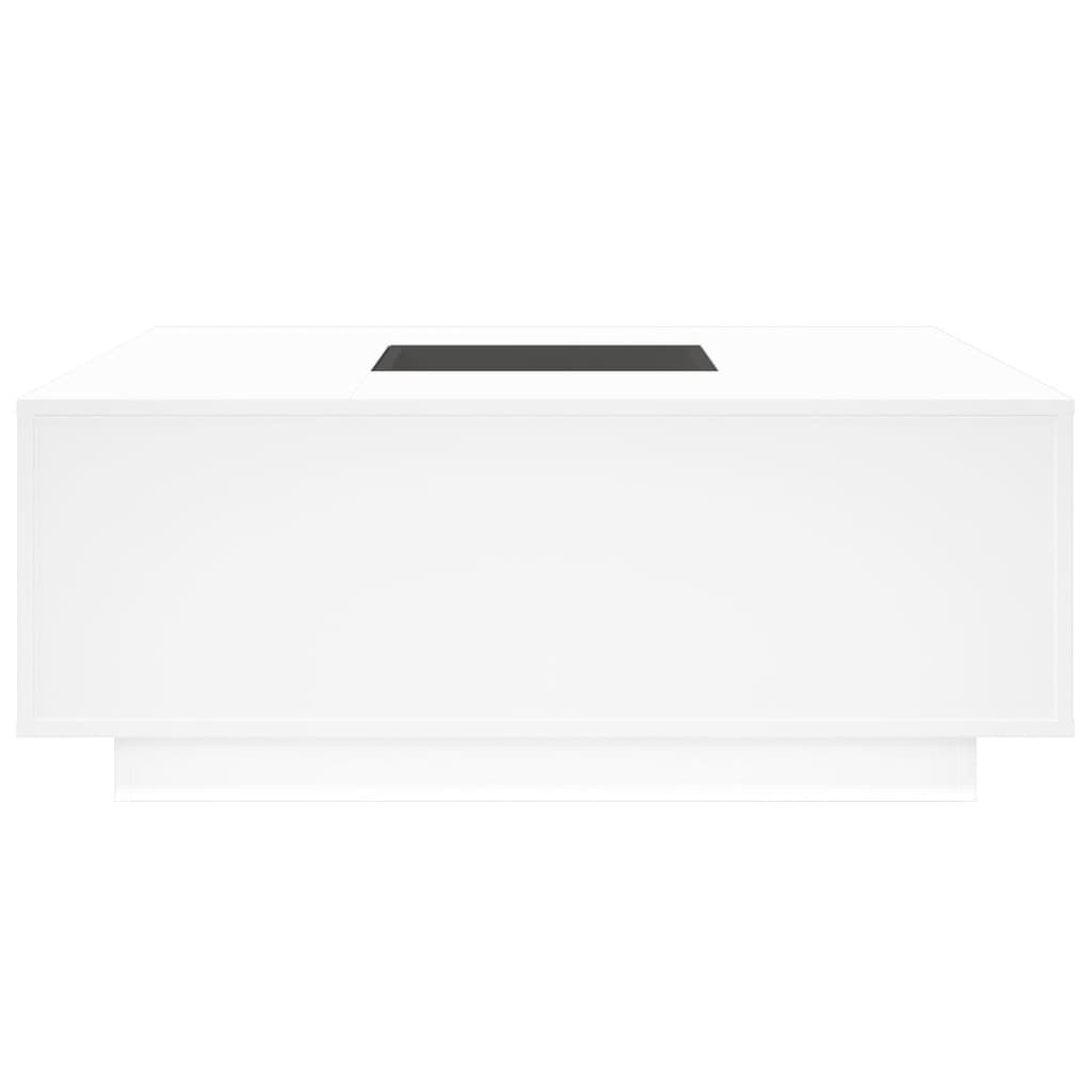 Mesa de centro luzes LED Infinity 100x100x40 cm branco