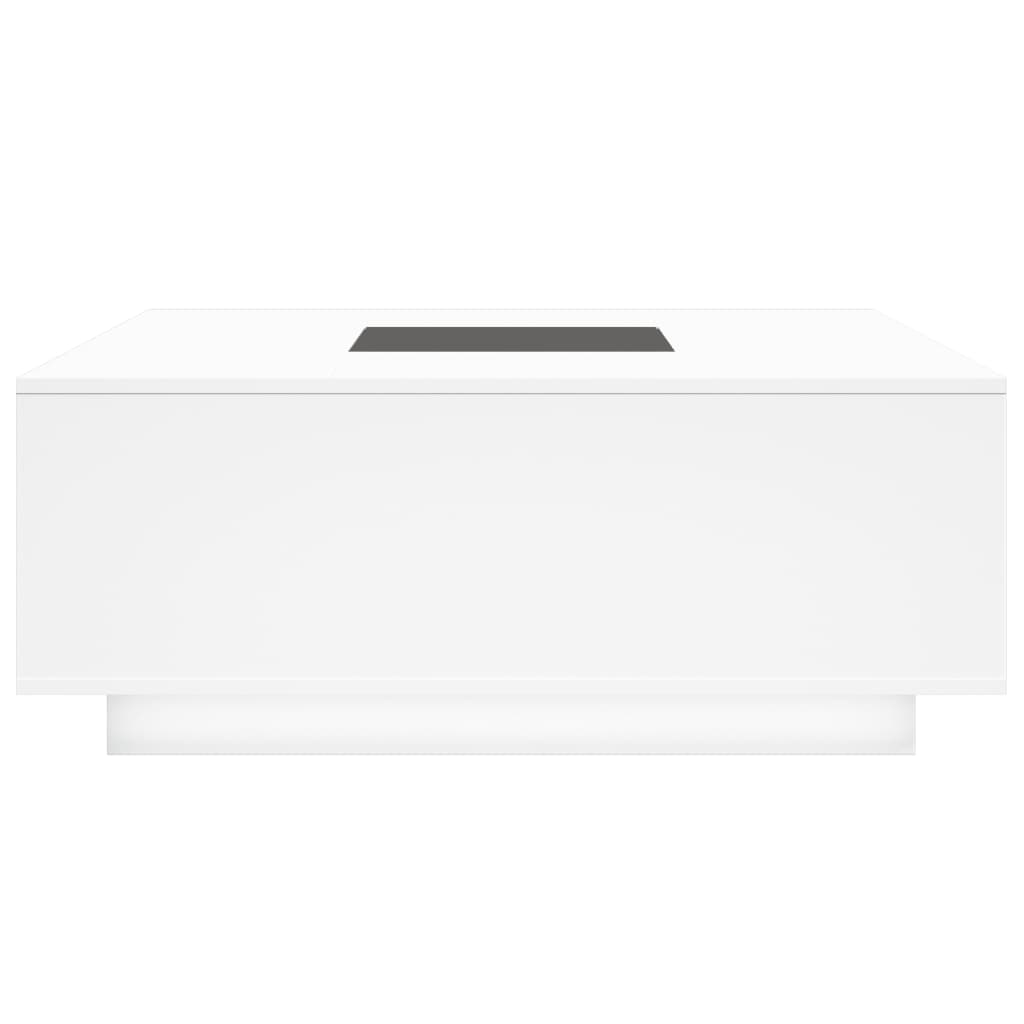 Mesa de centro luzes LED Infinity 100x100x40 cm branco