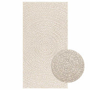 Tapete ZIZUR creme 60x110 cm aspeto de juta interior e exterior
