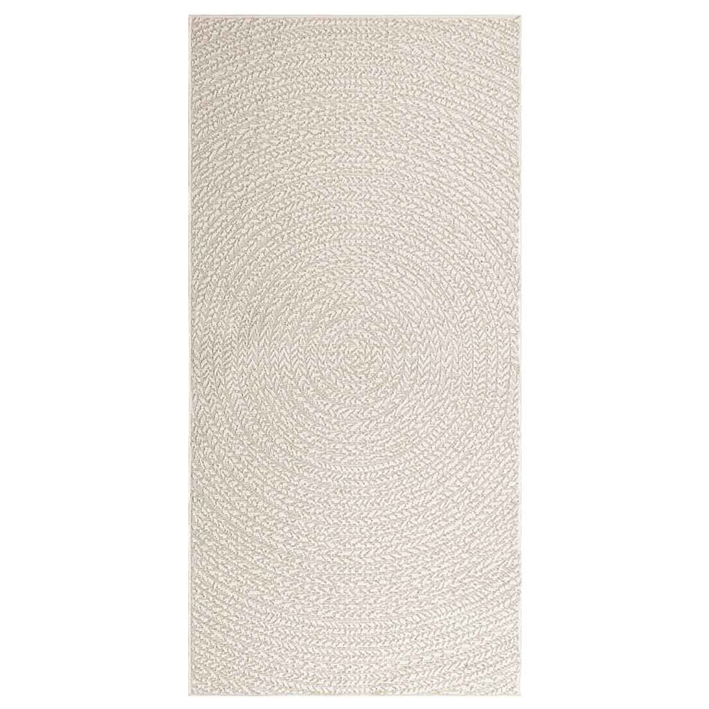 Tapete ZIZUR creme 100x200cm aspeto de juta interior e exterior