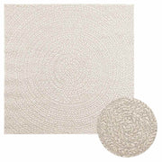 Tapete ZIZUR creme 120x120cm aspeto de juta interior e exterior