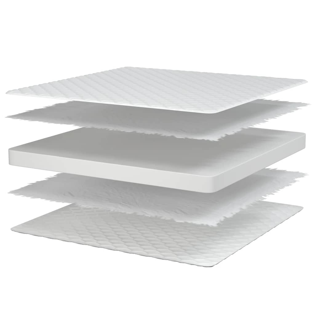 Colchão de espuma de memória 80x160x17 cm macio branco