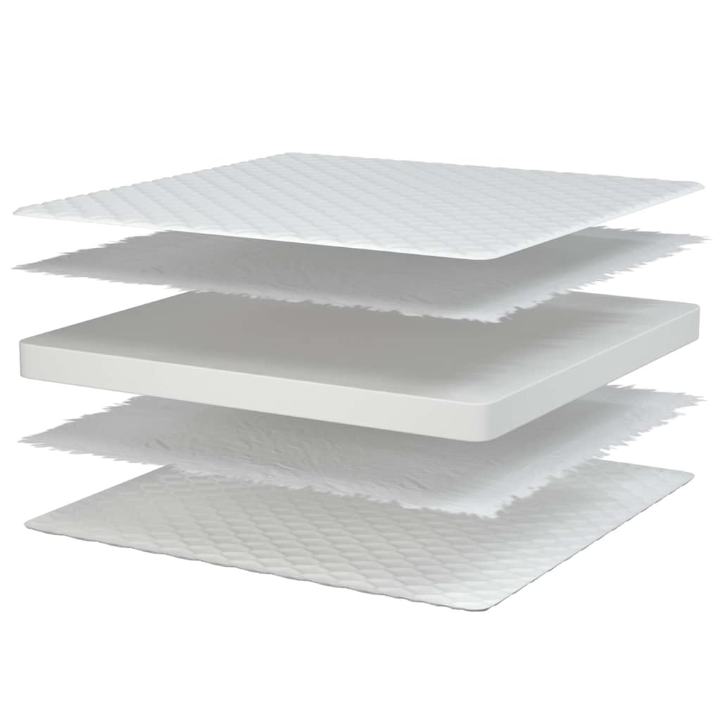 Colchão de espuma de memória 80x200x17 cm macio branco