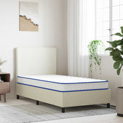 Colchão de espuma de memória 100x200x17 cm macio branco