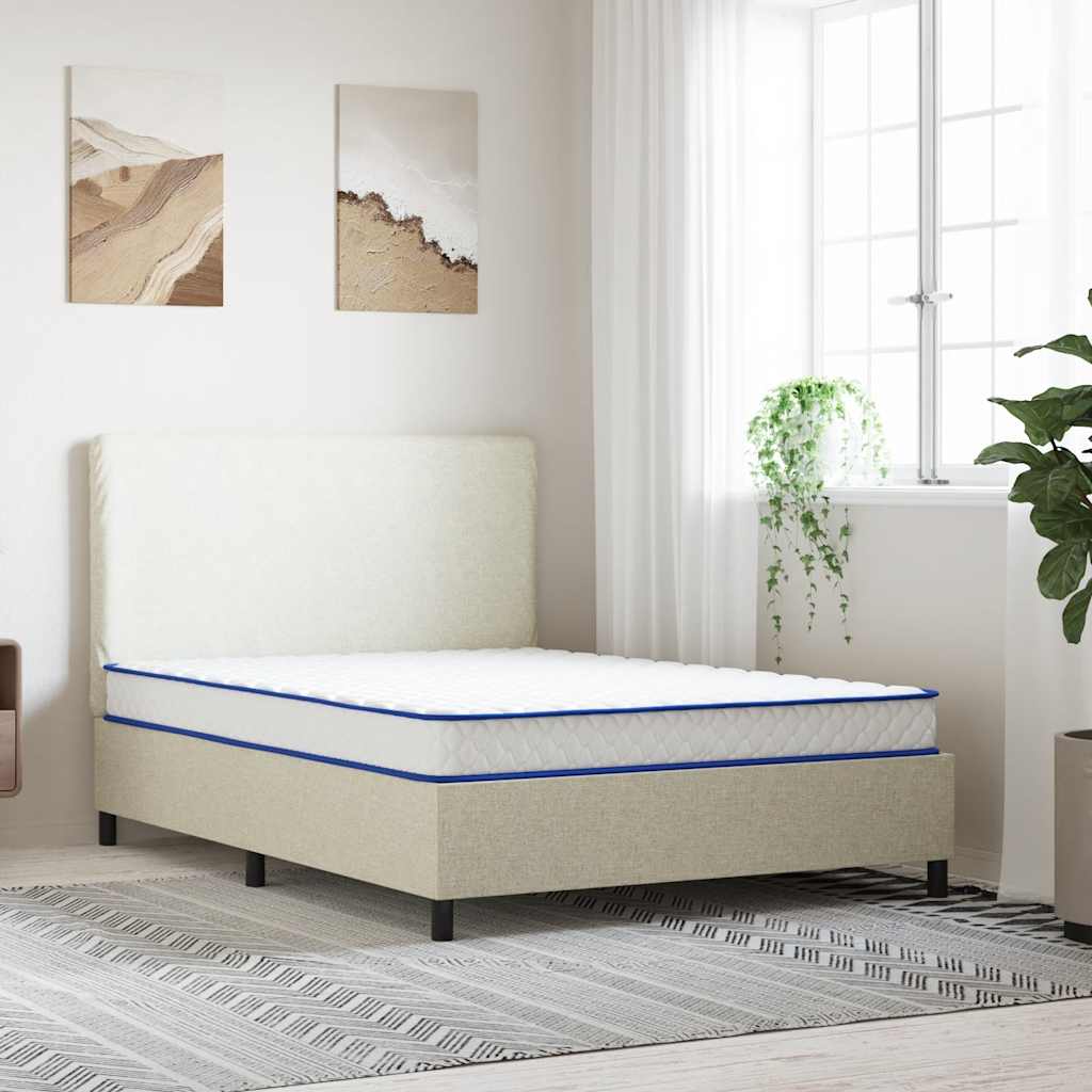 Colchão de espuma de memória 140x190x17 cm macio branco
