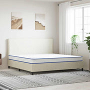 Colchão de espuma de memória 200x200x17 cm macio branco