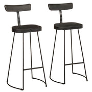Bancos de bar 2 pcs 49x43x103 cm madeira de mangueira maciça