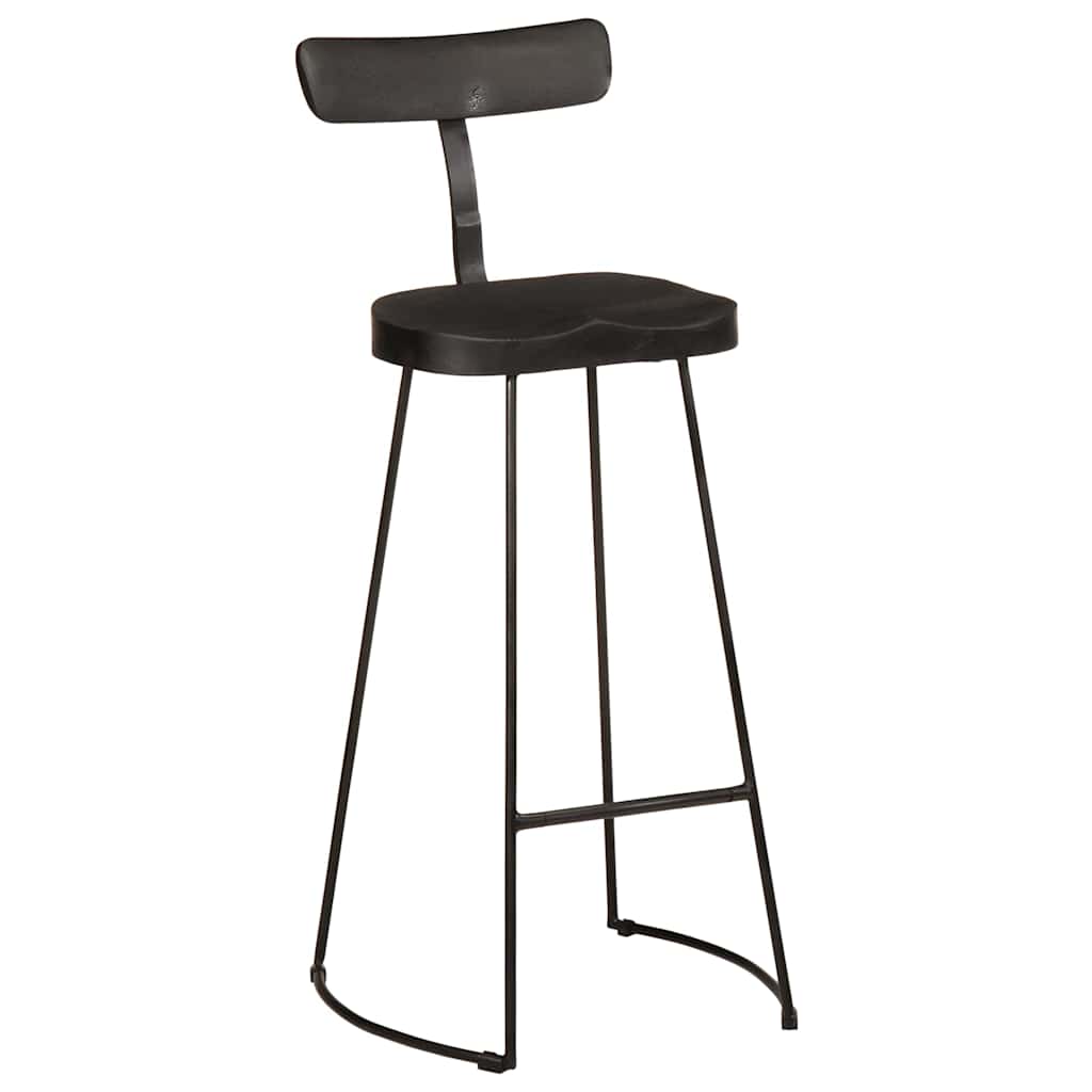 Bancos de bar 2 pcs 49x43x103 cm madeira de mangueira maciça