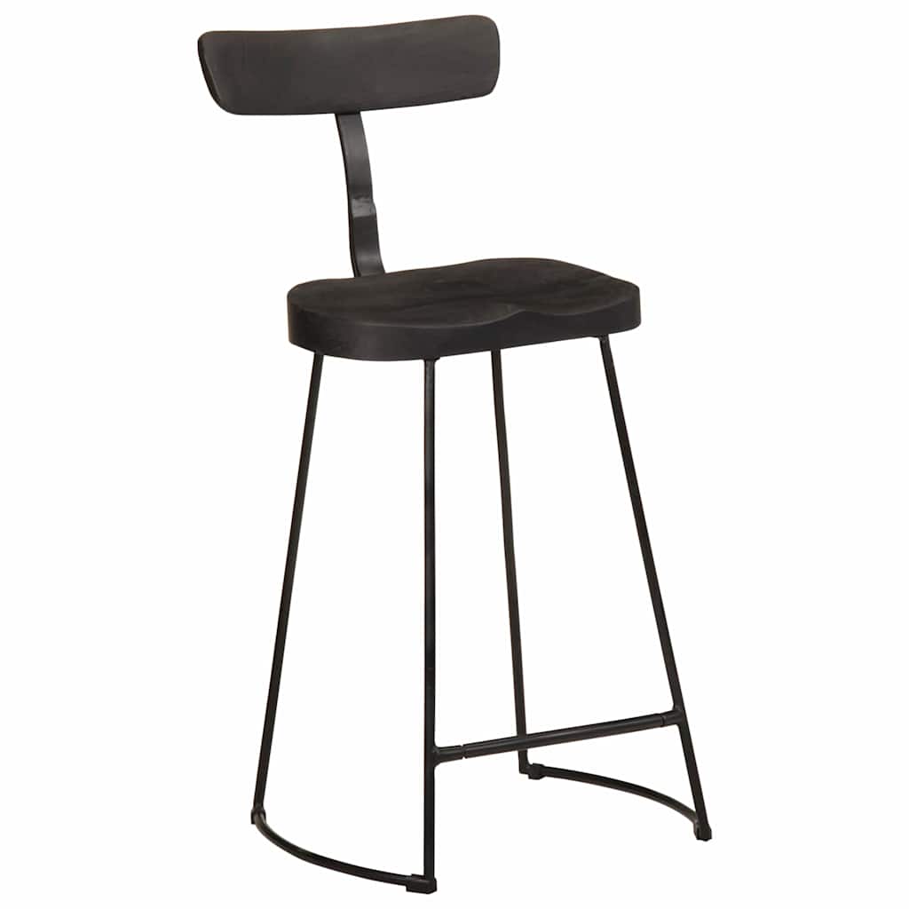 Bancos de bar 2 pcs 49x43x88 cm madeira de mangueira maciça