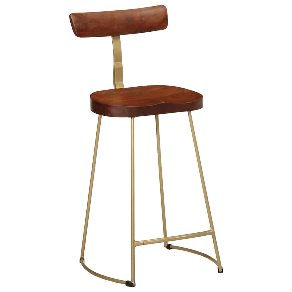 Bancos de bar 2 pcs 49x43x88 cm madeira de mangueira maciça