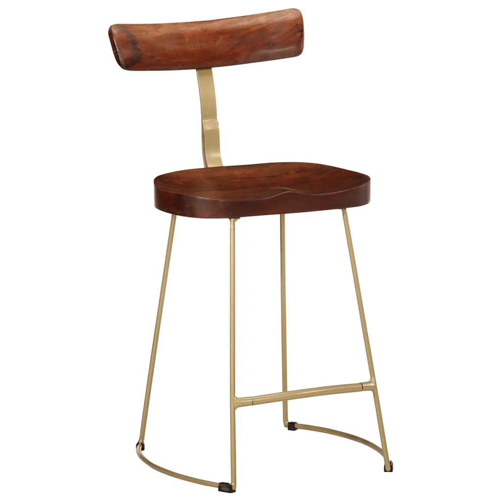 Bancos de bar 2 pcs 49x43x79 cm madeira de mangueira maciça