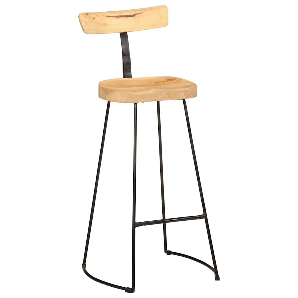 Bancos de bar 2 pcs 49x43x103 cm madeira de mangueira maciça