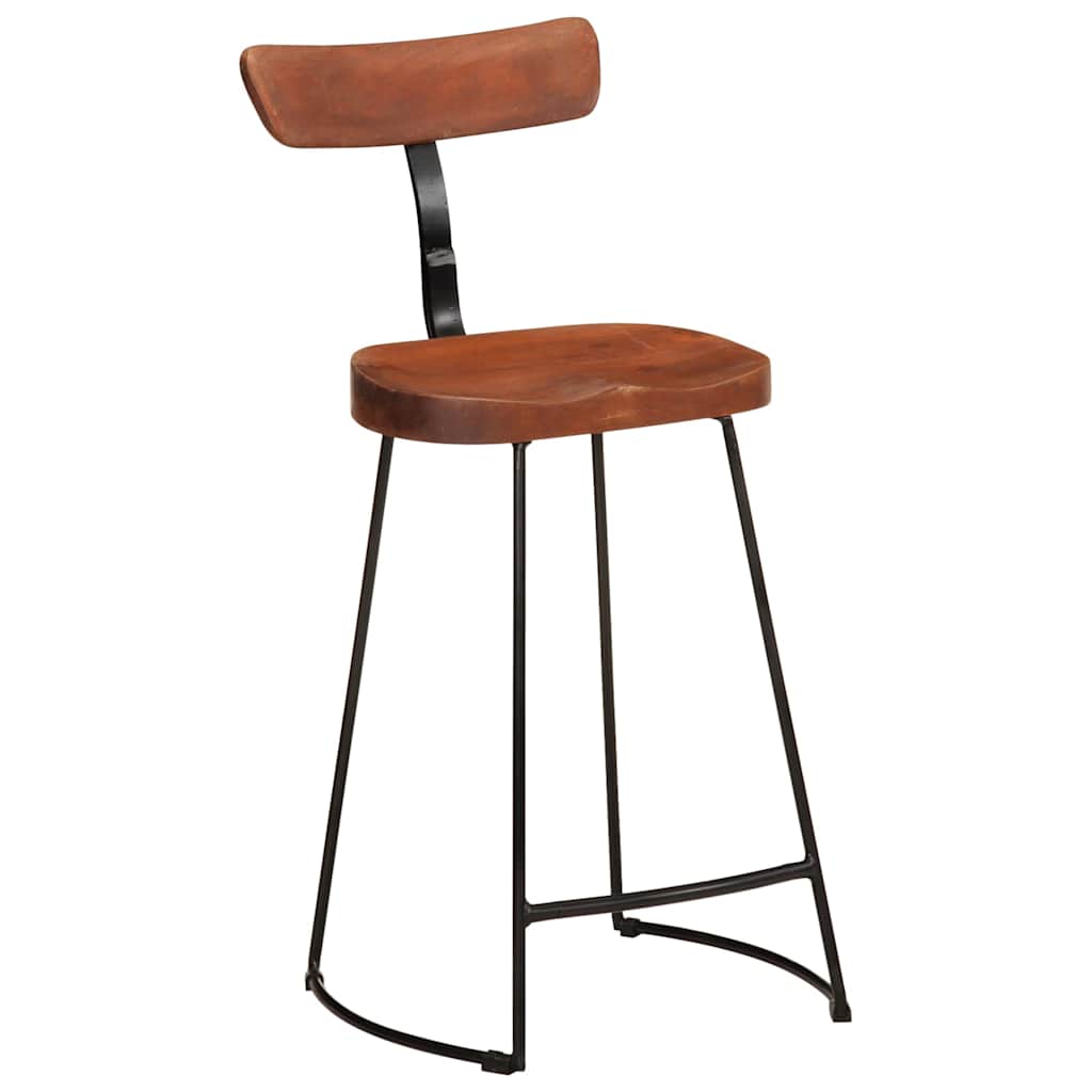 Bancos de bar 2 pcs 49x43x88 cm madeira de mangueira maciça