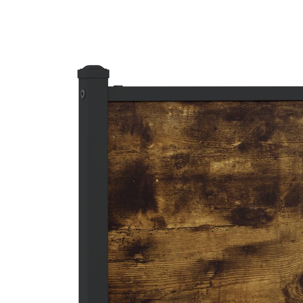 Cabeceira de cama 90 cm derivados madeira/aço carvalho fumado