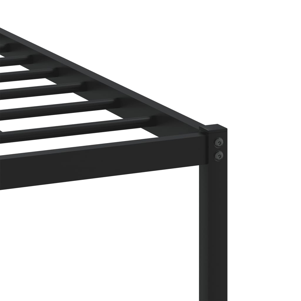 Estrutura de cama sem colchão 80x200 cm metal carvalho castanho