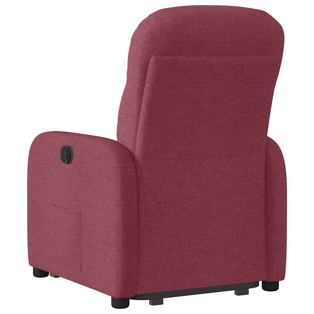 Poltrona reclinável elevatória tecido vermelho tinto