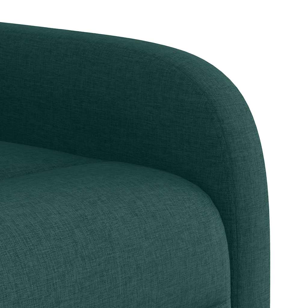 Poltrona reclinável elevatória tecido verde-escuro