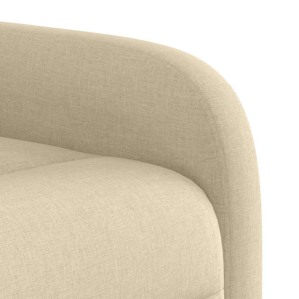 Poltrona reclinável elevatória elétrica tecido cor creme