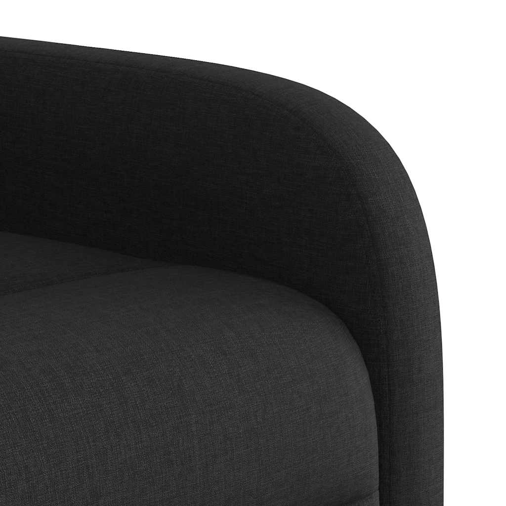 Poltrona elétrica elevatória massagens tecido preto