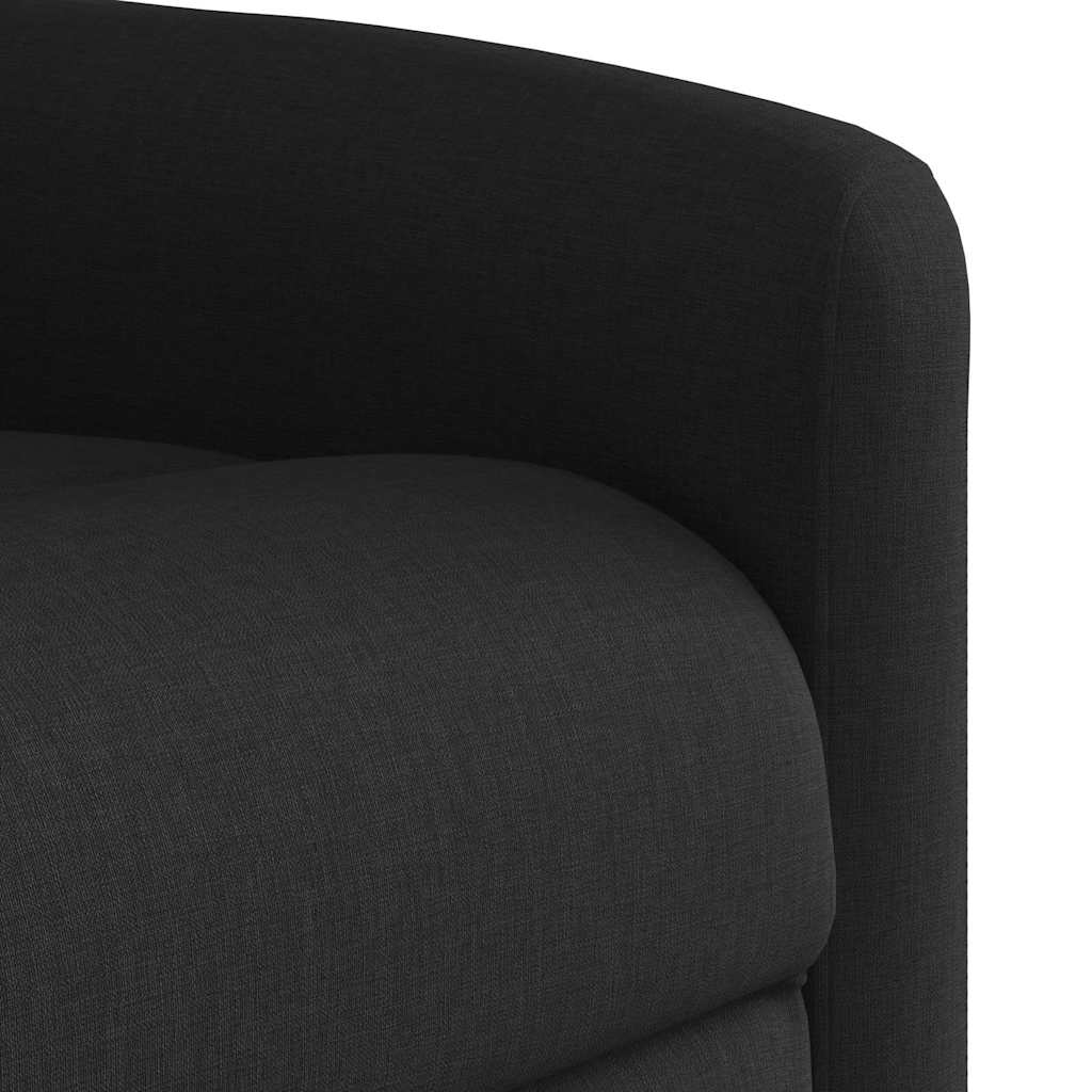 Poltrona reclinável elevatória elétrica tecido preto