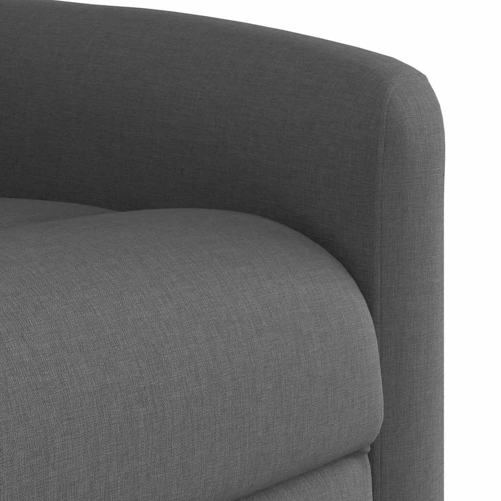 Poltrona elétrica elevatória massagens tecido cinzento-escuro