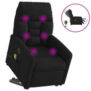 Poltrona de massagens elétrica elevatória microfibra preto