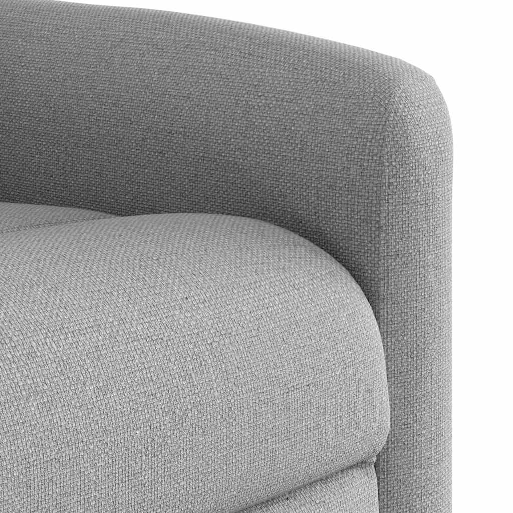 Poltrona reclinável elevatória tecido cinzento-nublado