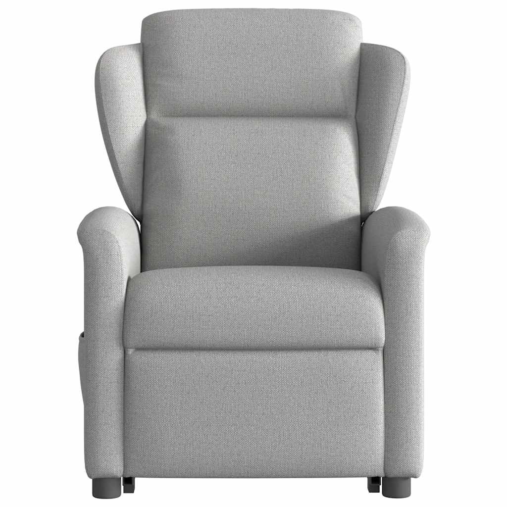Poltrona elevatória de massagens tecido cinzento-nublado