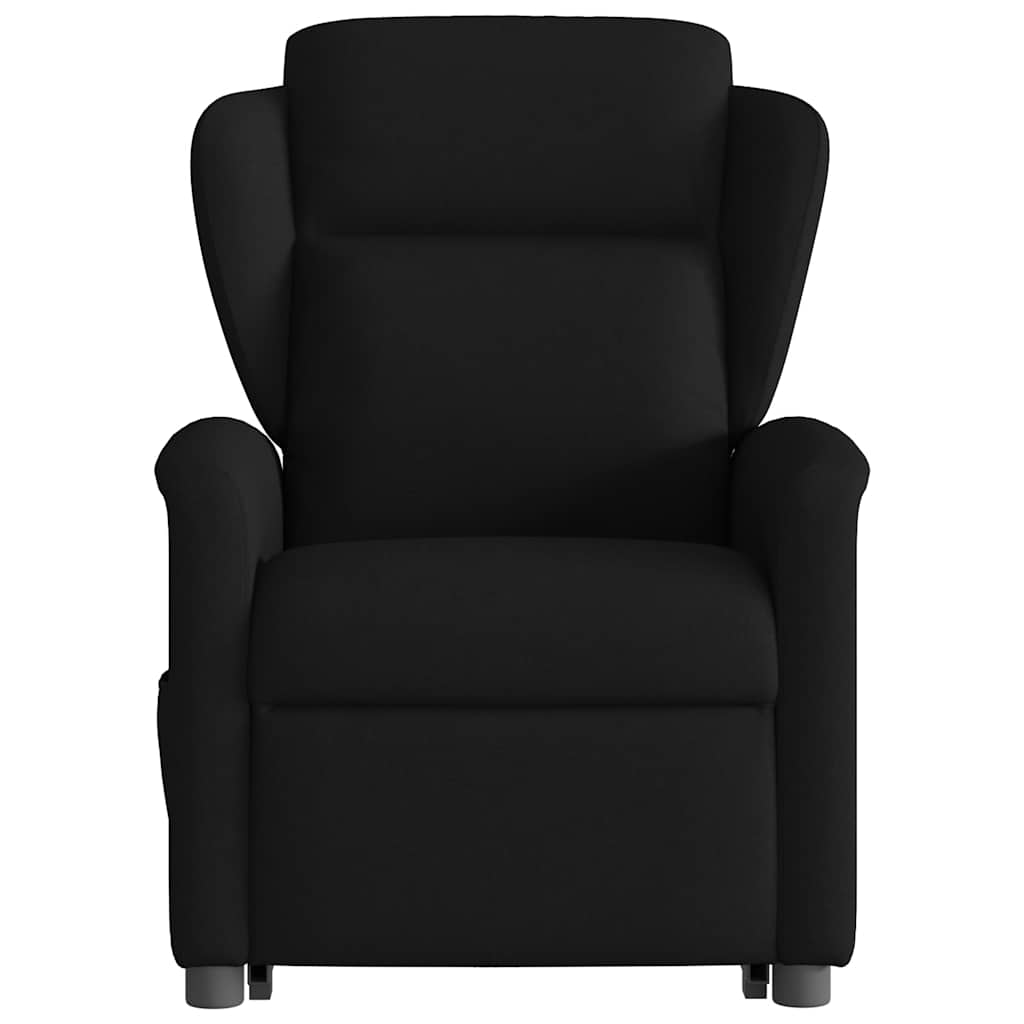 Poltrona elétrica elevatória massagens tecido preto