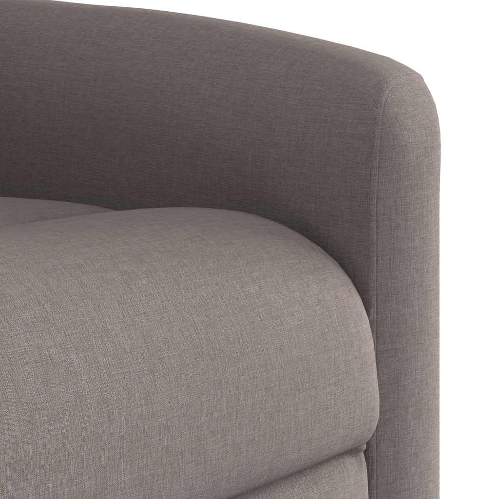 Poltrona elétrica elevatória massagens tecido cinza-acastanhado