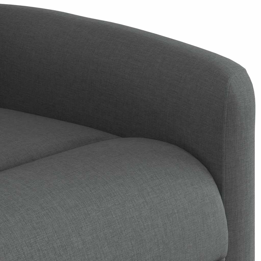 Poltrona reclinável elevatória elétrica tecido cinzento-escuro