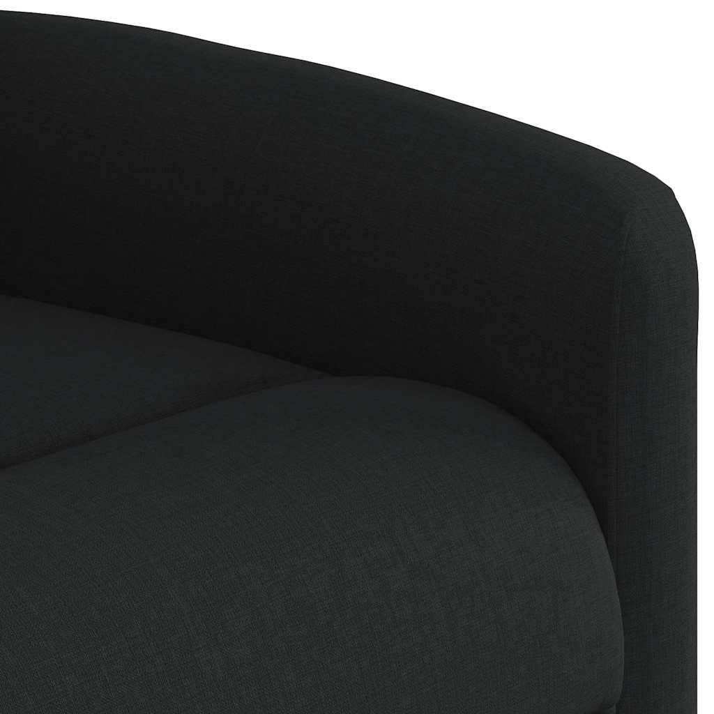 Poltrona reclinável elevatória elétrica tecido preto