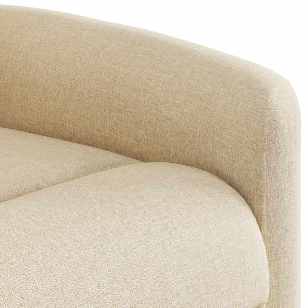 Poltrona elétrica elevatória massagens tecido creme