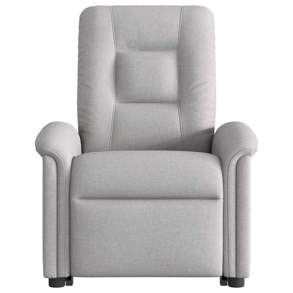 Poltrona elétrica elevatória massagens tecido cinzento-nublado