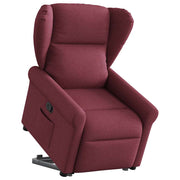 Poltrona reclinável elevatória tecido vermelho tinto