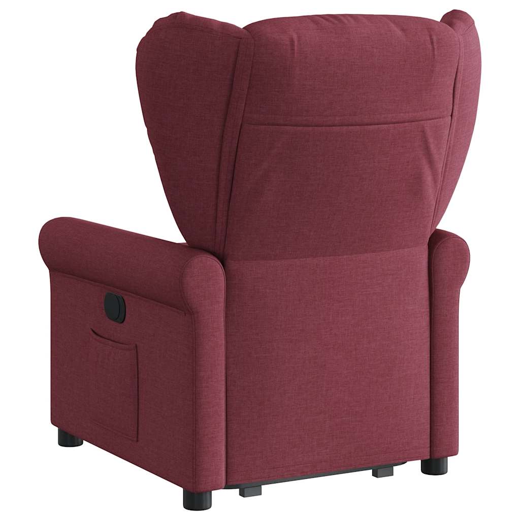 Poltrona reclinável elevatória tecido vermelho tinto