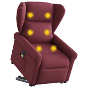 Poltrona de massagens reclin. elevatória tecido vermelho tinto