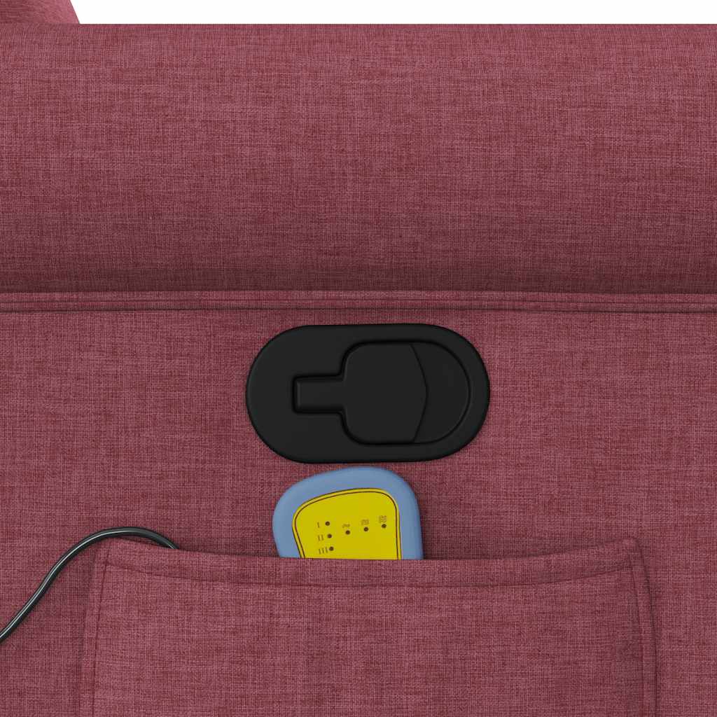 Poltrona de massagens reclin. elevatória tecido vermelho tinto