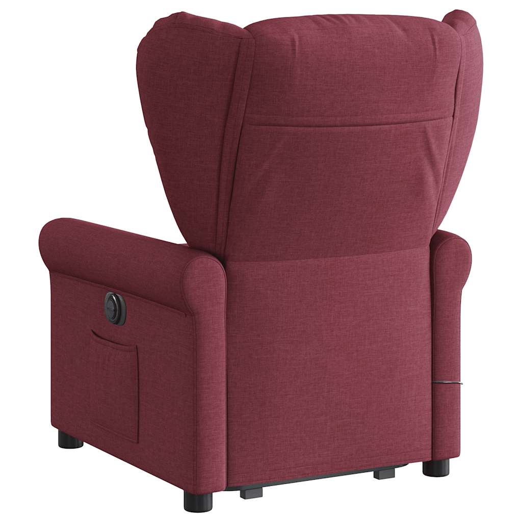 Poltrona de massagens reclin. elevatória tecido vermelho tinto