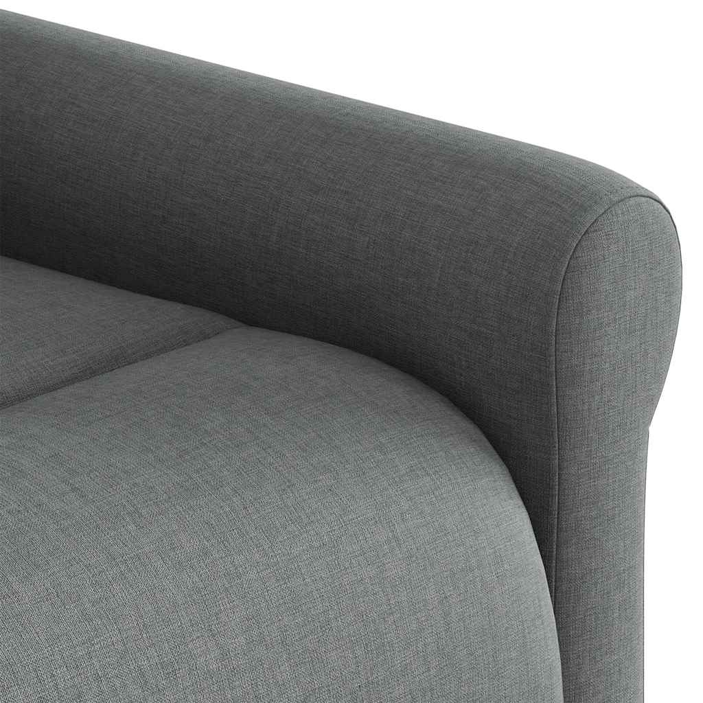 Poltrona elétrica elevatória massagens tecido cinzento-escuro