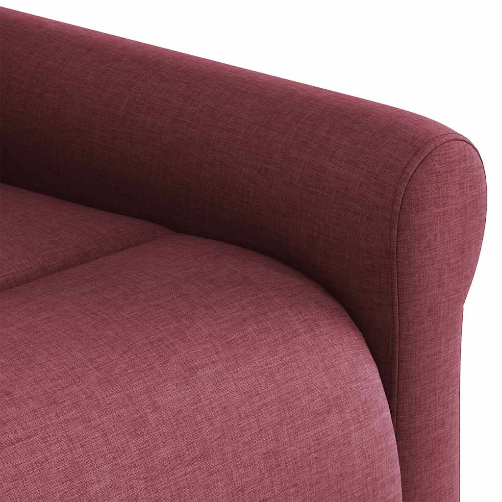 Poltrona elevatória de massagens elétrica tecido vermelho tinto