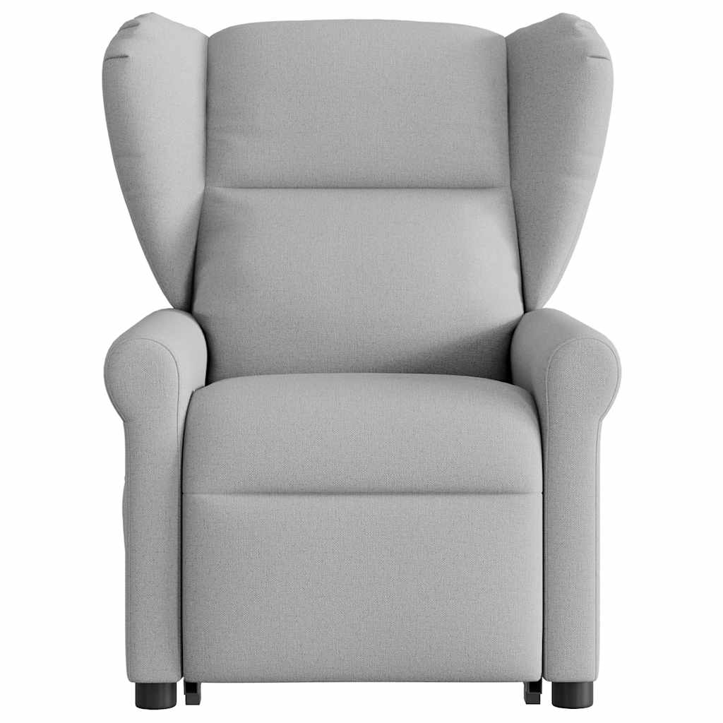 Poltrona elétrica elevatória massagens tecido cinzento-nublado