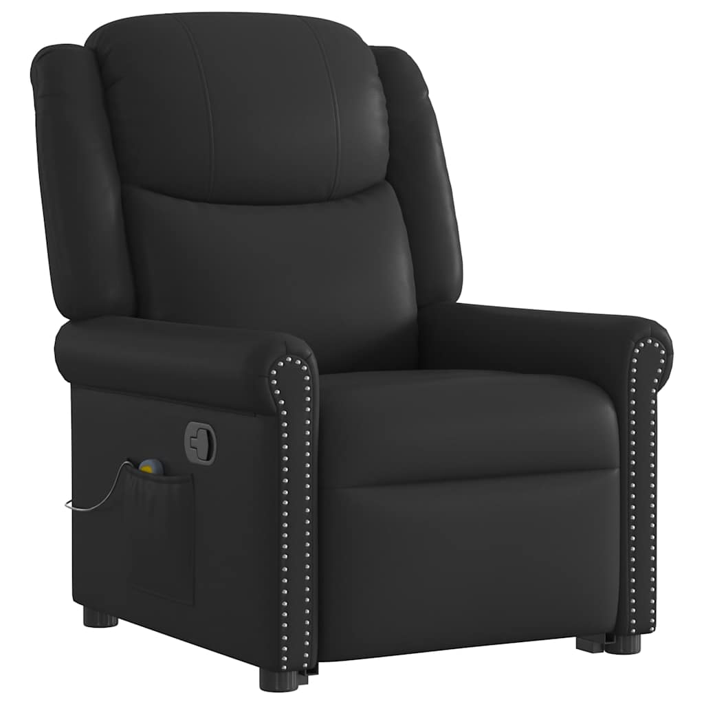 Poltrona massagens reclinável elevatória couro artificial